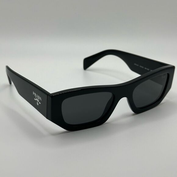 PRADA Sunglasses PRA01S 16K08Z Black/Dark Grey Unisex NEW - Picture 6 of 12